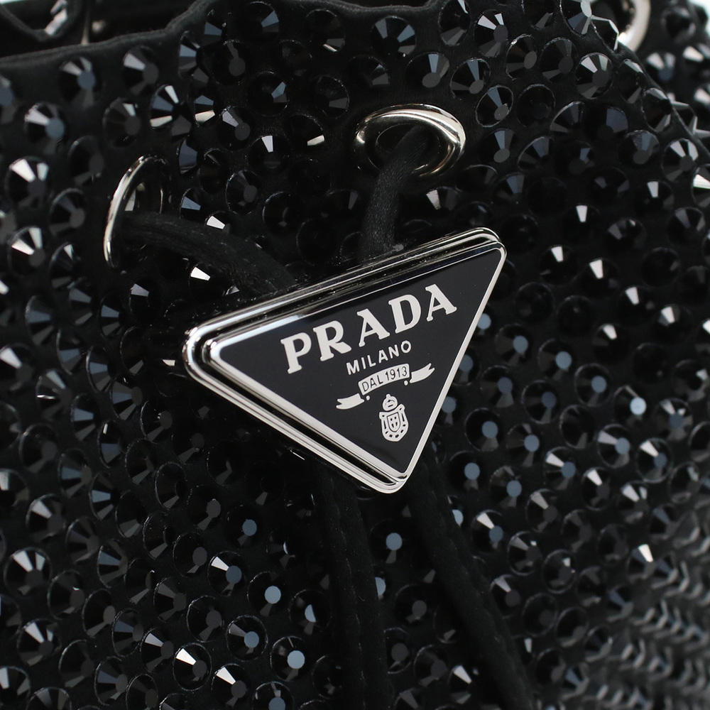 Prada with Black Handbag Branded Crystals